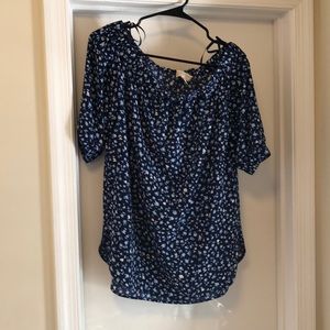 Michael Kors Floral Off the Shoulder Shirt